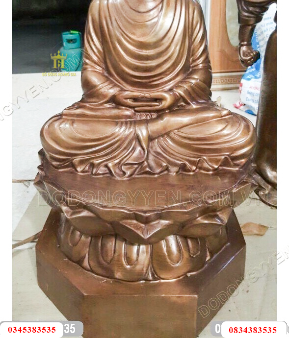 Tượng Phật bằng đồng đỏ nguyên chất