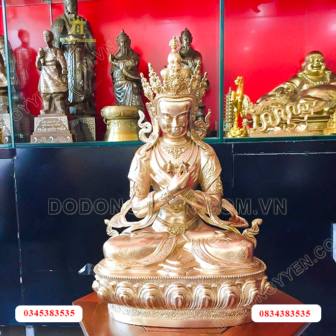 Tượng  Phật Kim Cang Tát Đỏa đồng vàng cao cấp
