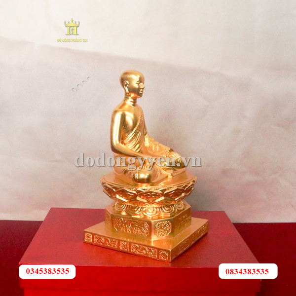 Tượng Phật Hoàng Trần Nhân Tông dát vàng cao cấp